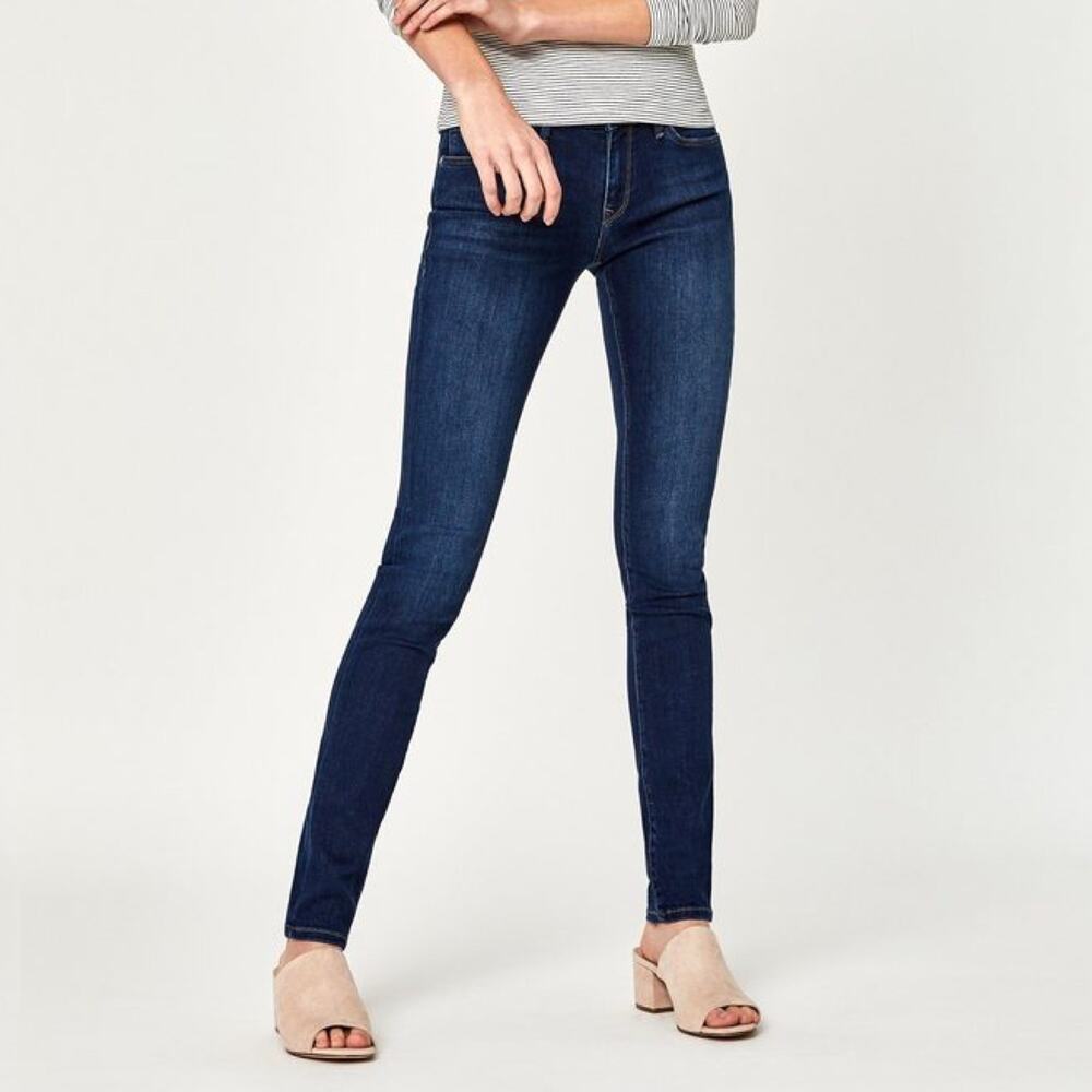Mavi Alexa Skinny Jeans Medium Wash Distressed Mid Rise Jeans Size 26